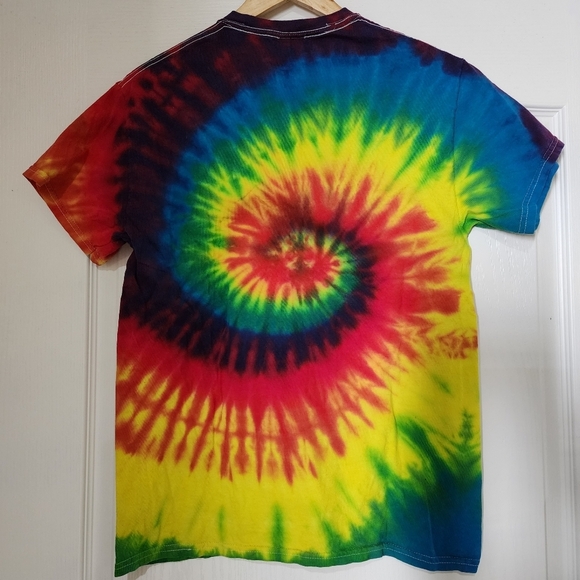 Colortone Rainbow swirl short sleeve tie dye shirt Size Adult M - Picture 6 of 11